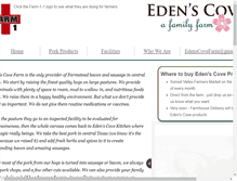 Tablet Screenshot of edenscovefarm.com